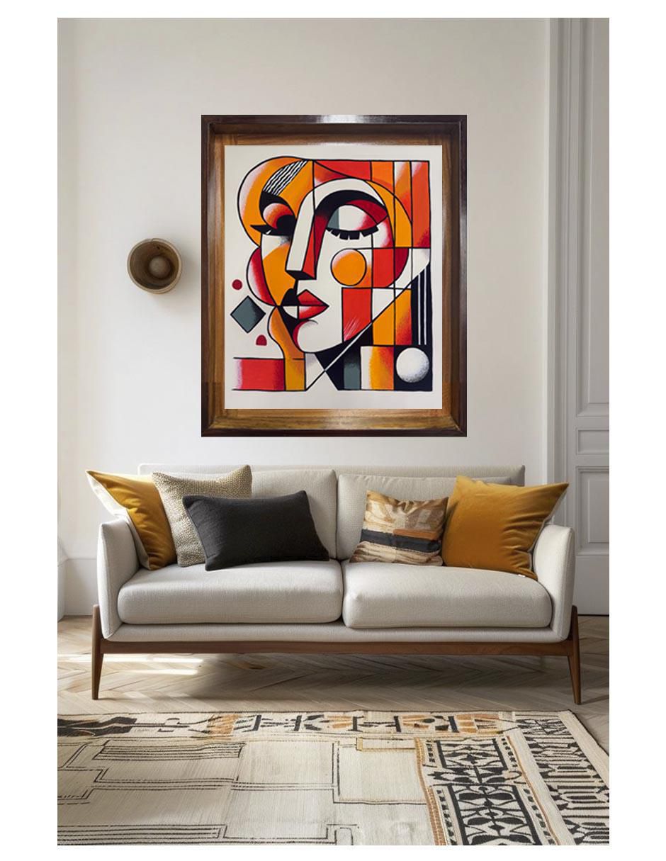Pintura Masek técnica acrílico Cubistas 4