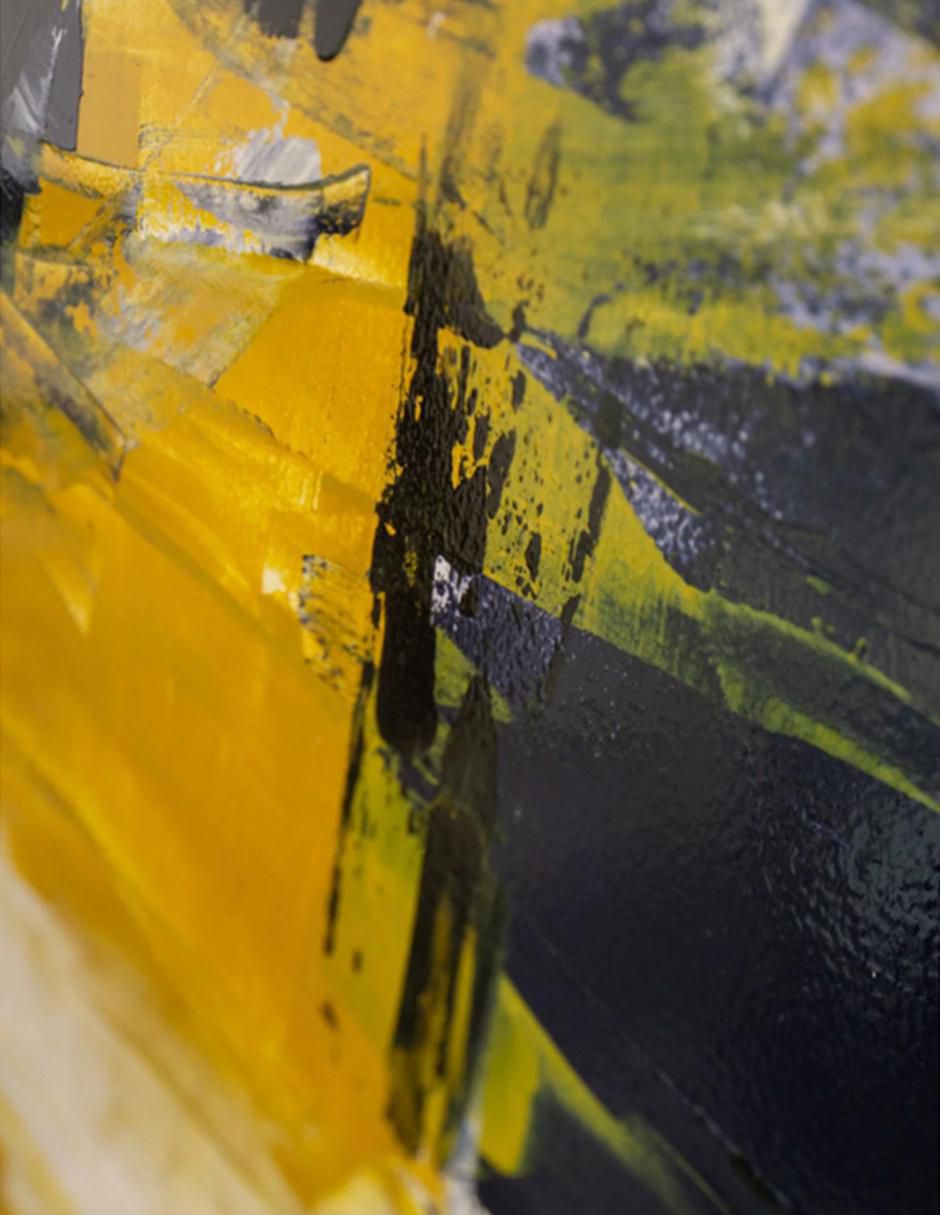 Cuadro decorativo Abstract yellow & blue 2