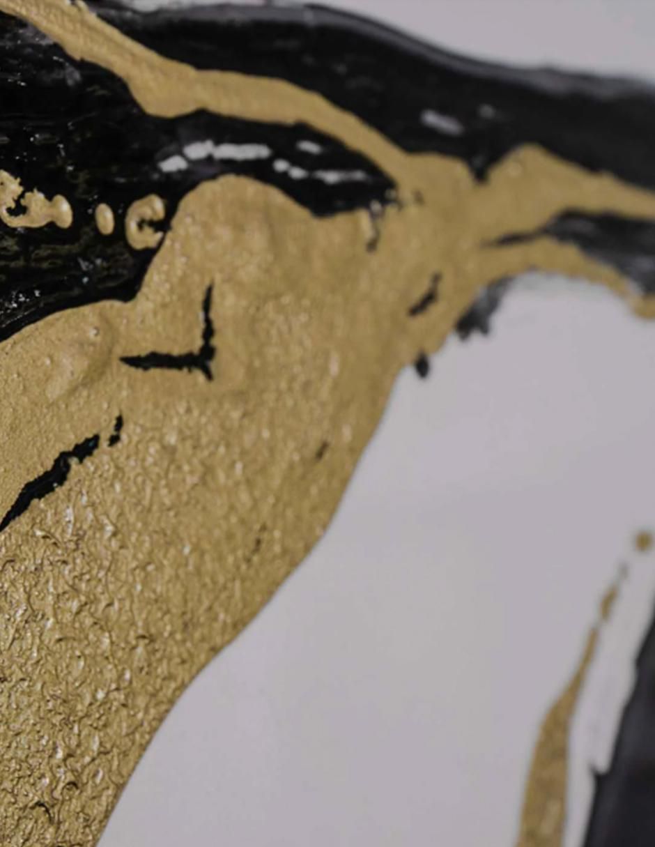 Cuadro decorativo Abstract black river 2