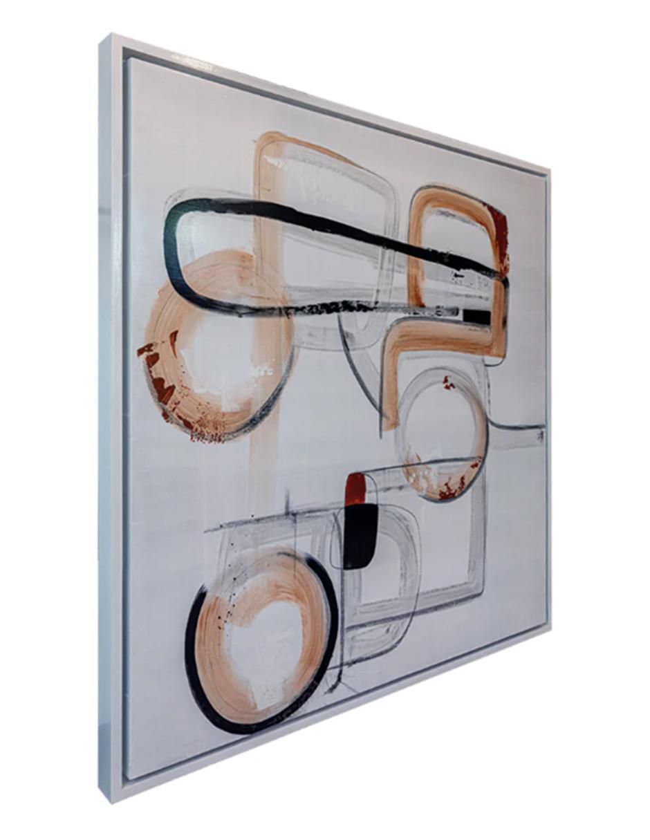 Cuadro decorativo Abstract acuarelas blancas 3
