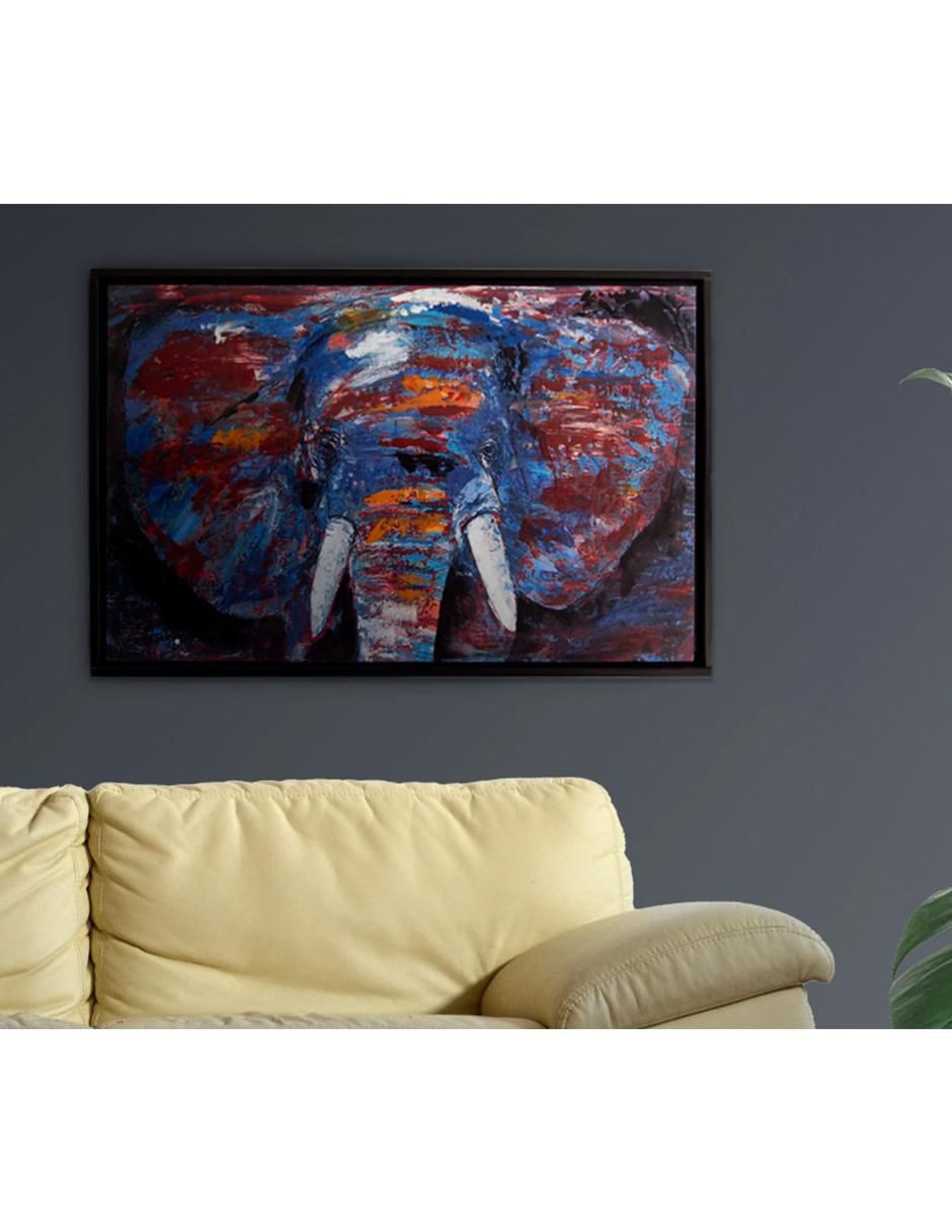Cuadro decorativo Abstract color elephant 4