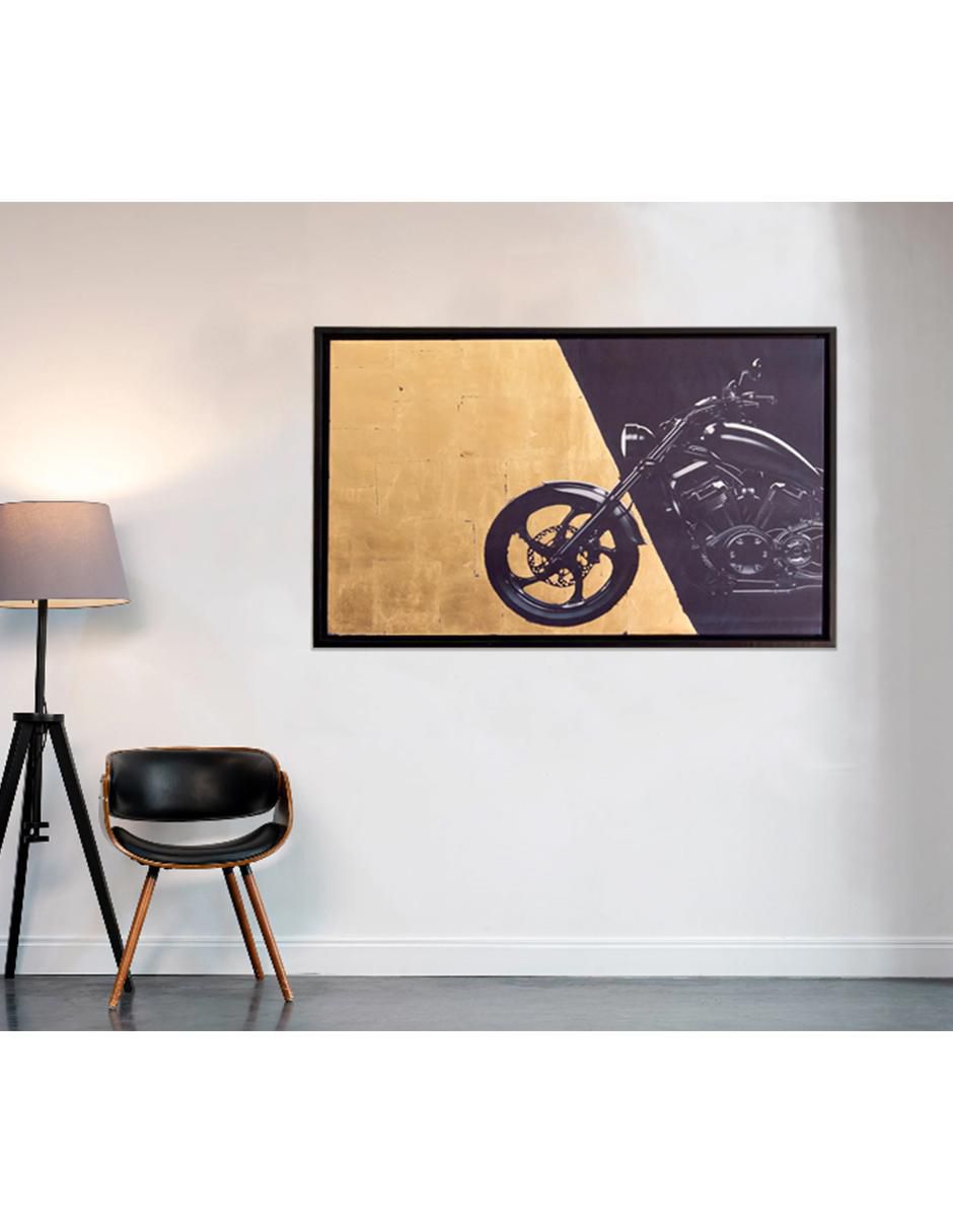 Cuadro decorativo Figurativo gold moto 3