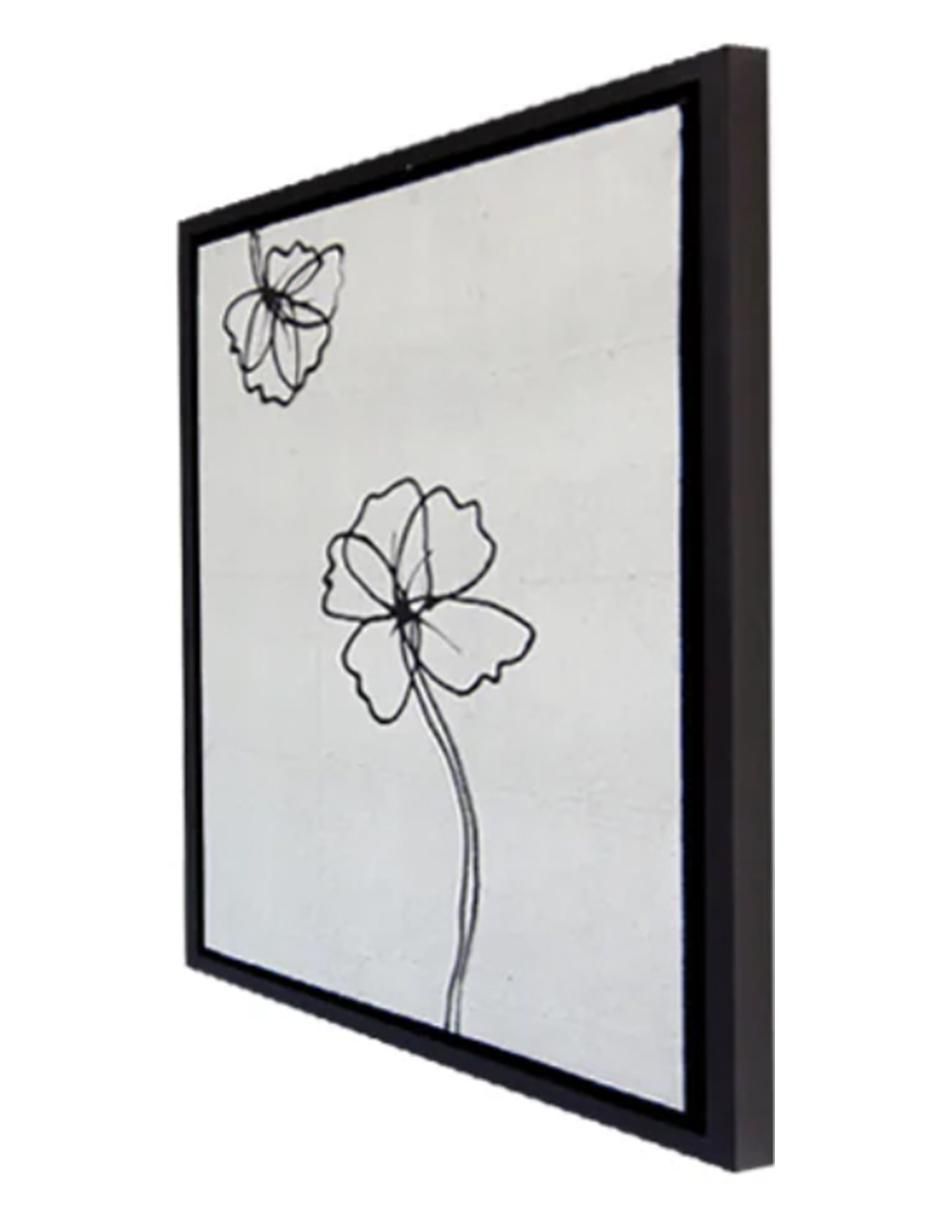 Cuadro decorativo Figurativo silver flower 2