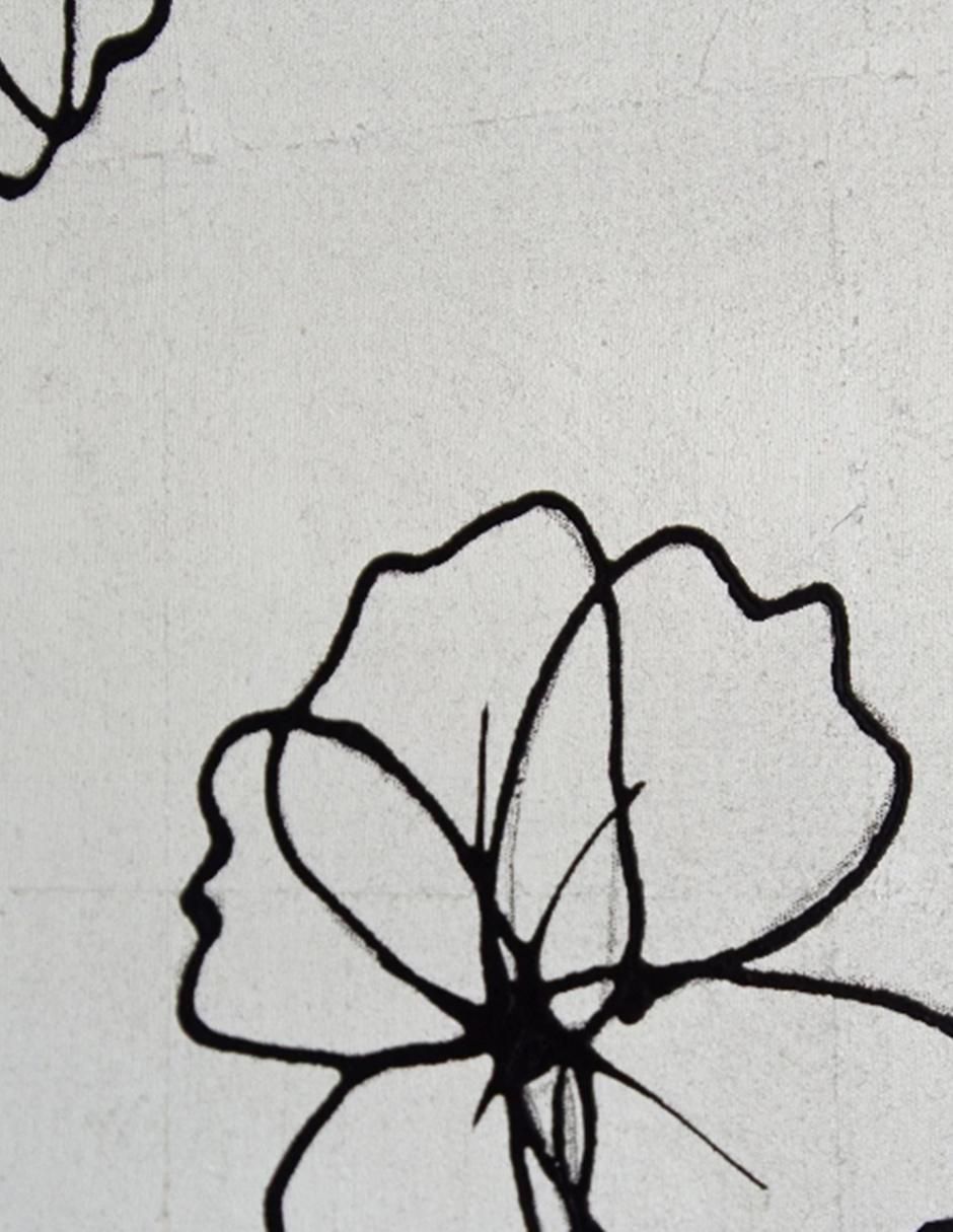 Cuadro decorativo Figurativo silver flower 3