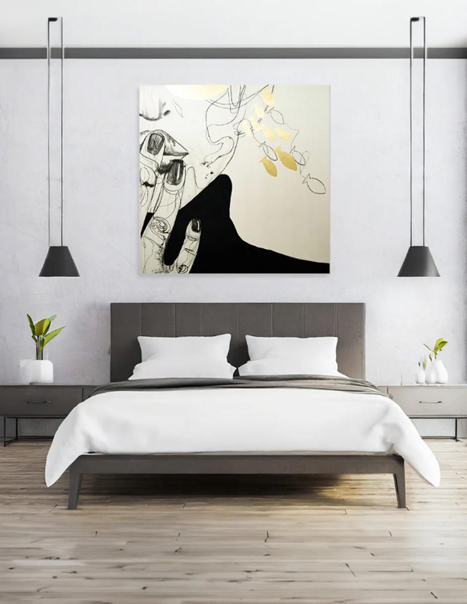 Cuadro decorativo Ecléctico Figurativo elegancia dorada 3