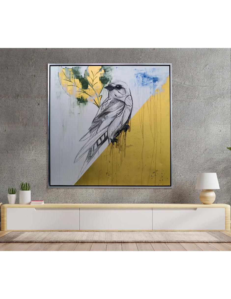 Cuadro decorativo Figurativo gold bird 4