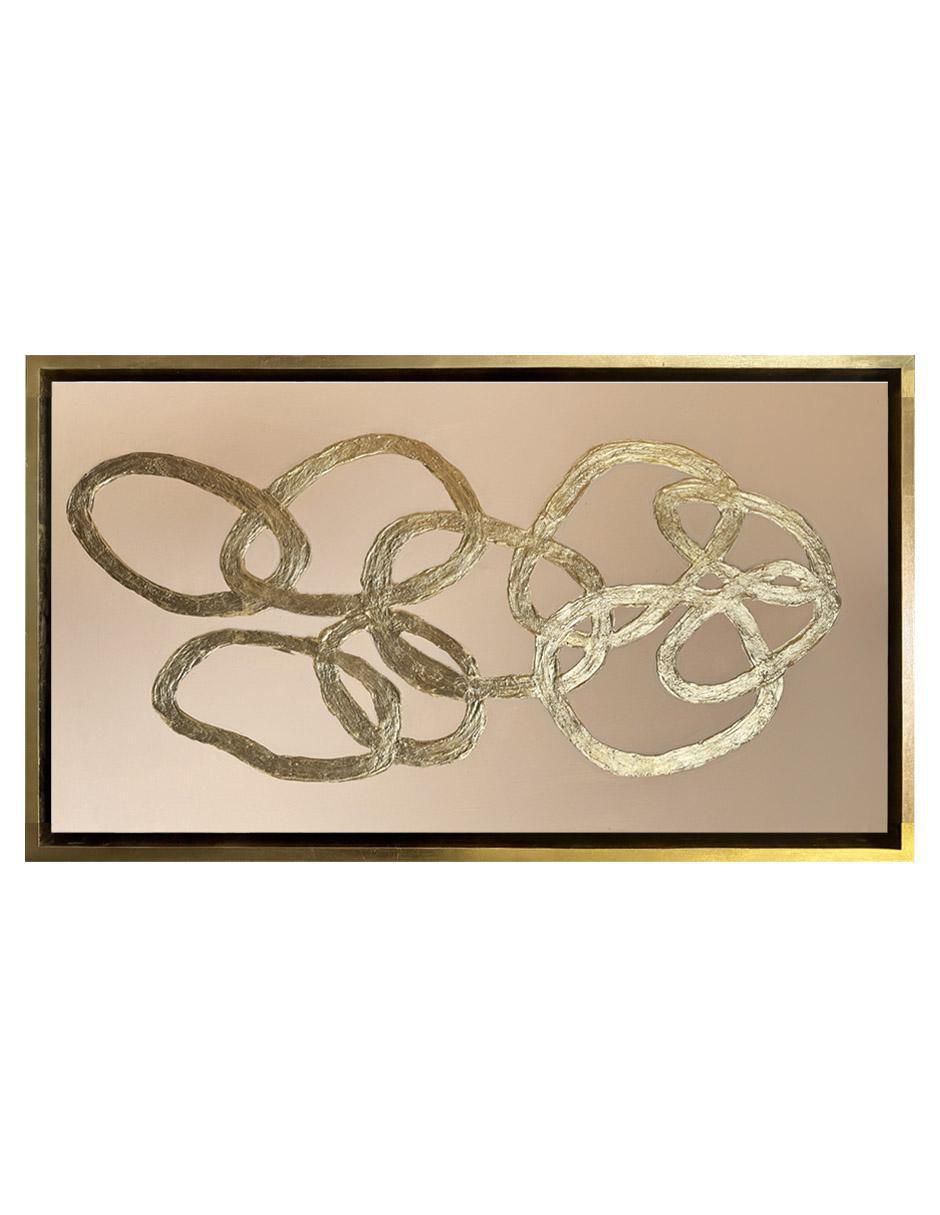 Pintura Aros de Oro técnica acrílico Abstractos