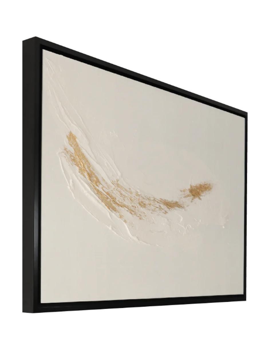 Cuadro decorativo Abstracto white & gold 2