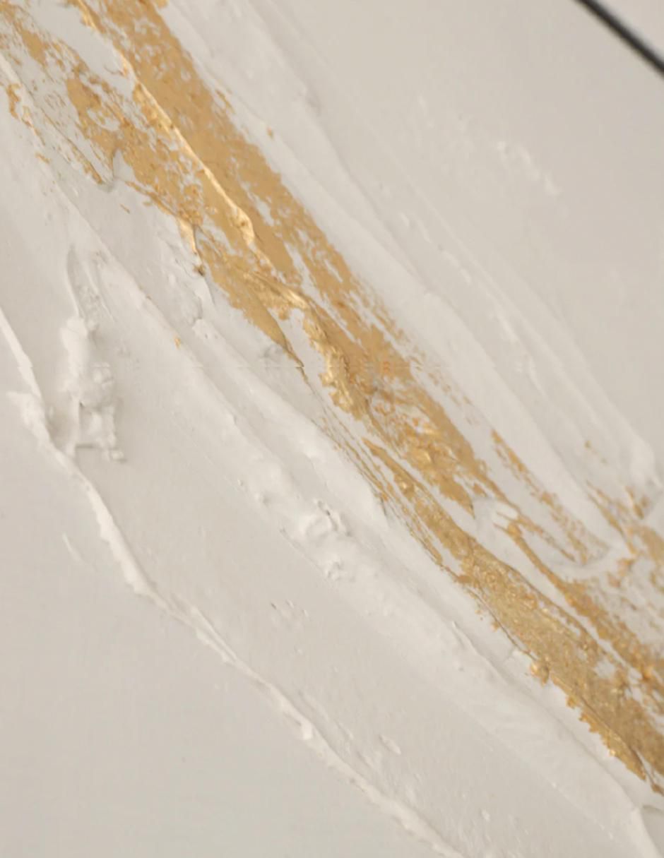 Cuadro decorativo Abstracto white & gold 3