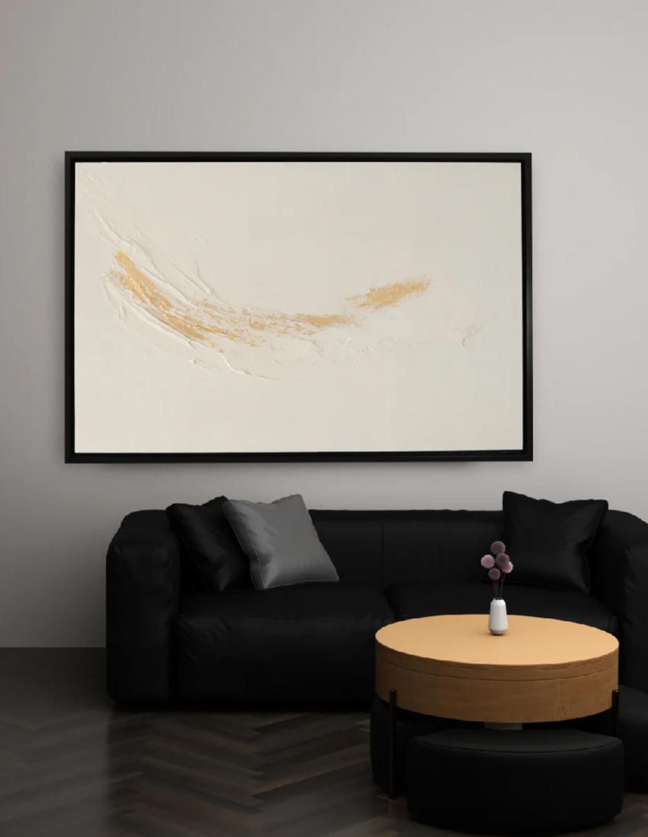 Cuadro decorativo Abstracto white & gold 4