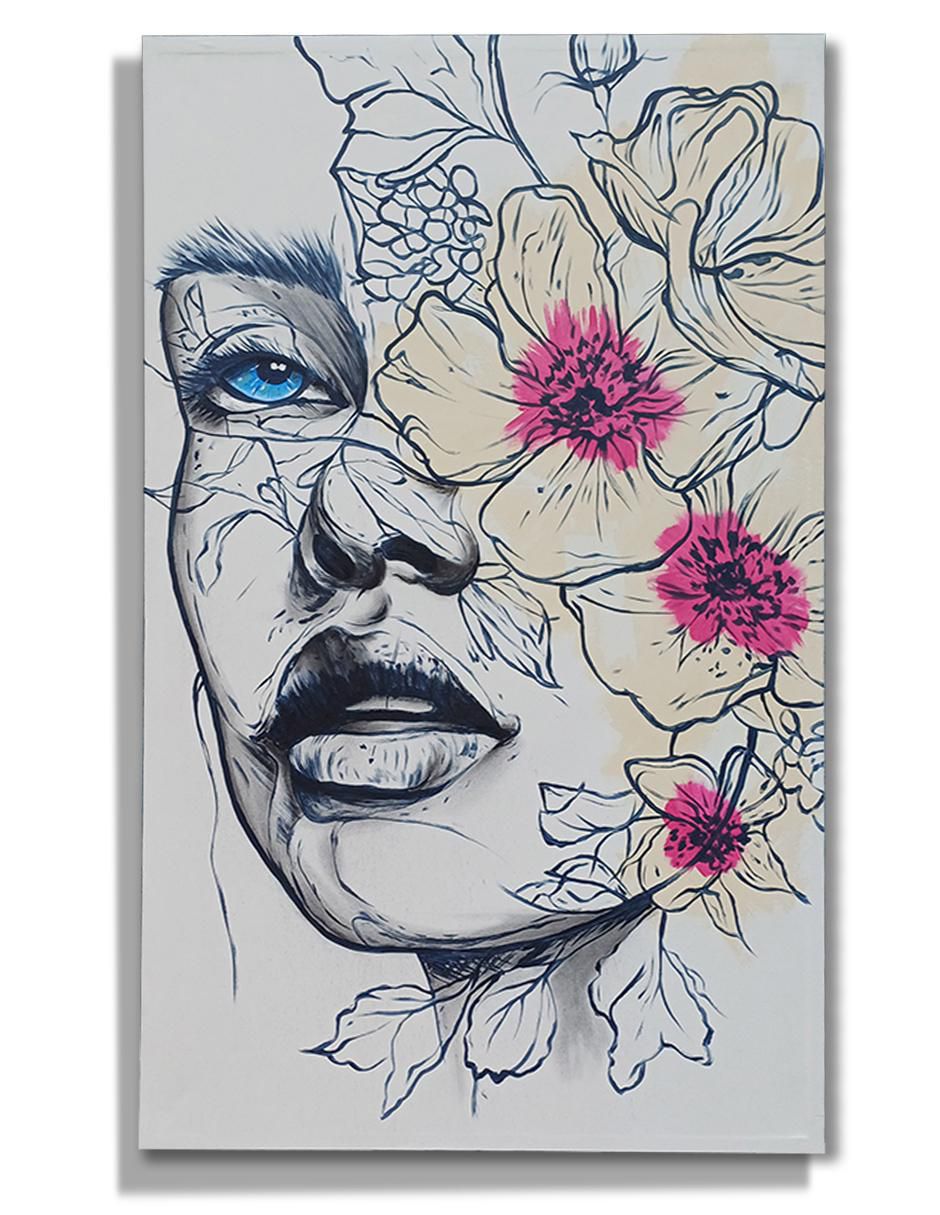 Cuadro decorativo Rostro blue eye