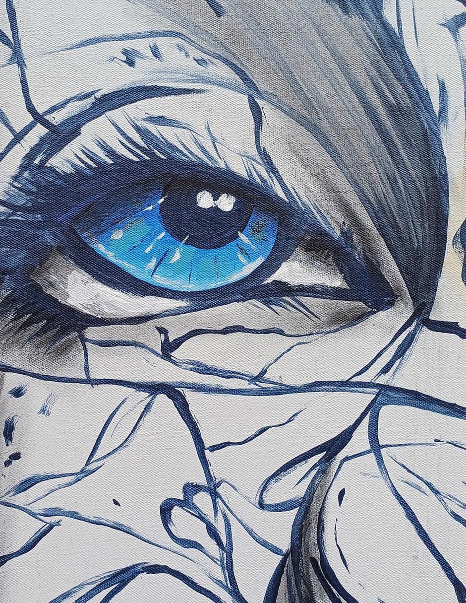 Cuadro decorativo Rostro blue eye 3