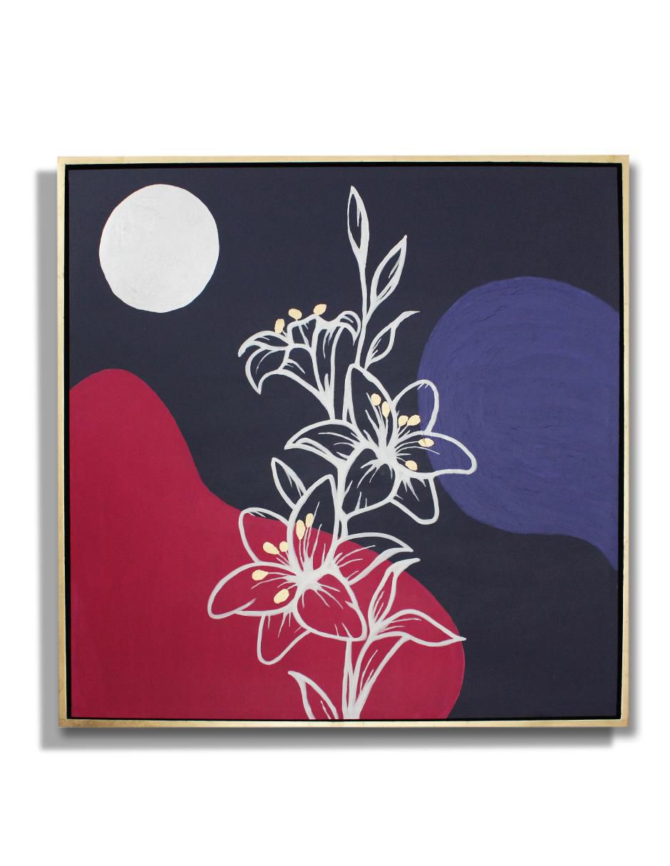 Cuadro decorativo Figurativo flower and moon