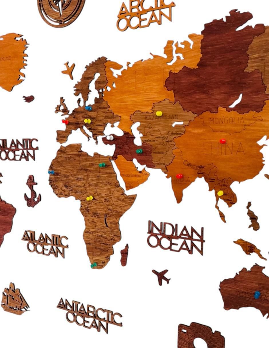 Cuadro decorativo mini mundo retro 2