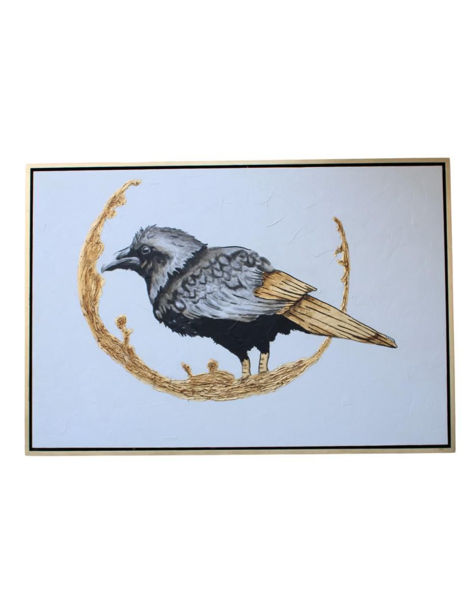Cuadro decorativo gold bird