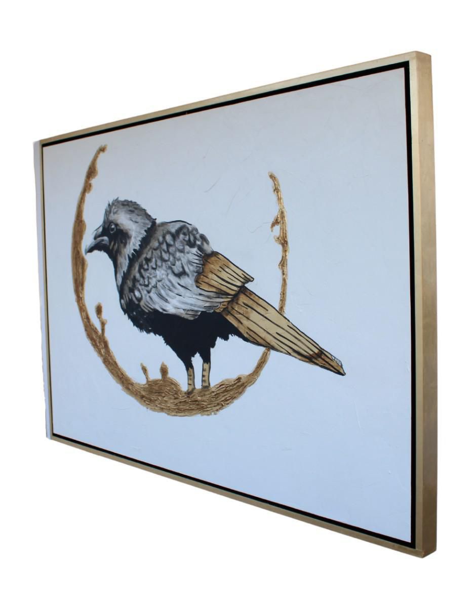 Cuadro decorativo gold bird 3