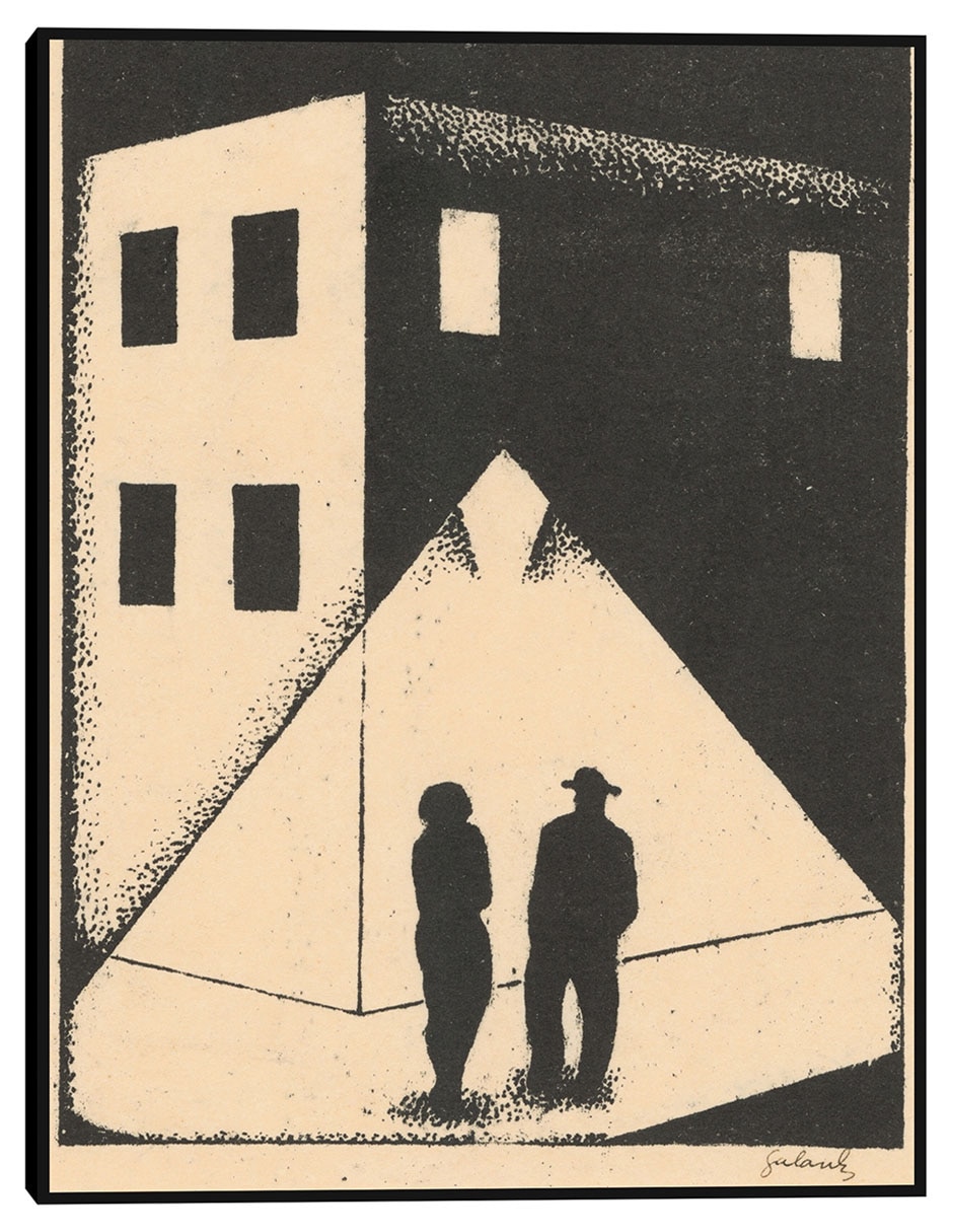 Cuadro decorativo El encuentro (1924) técnica mixta Gente