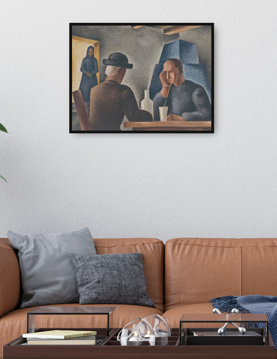 Cuadro decorativo En una posada (1927) técnica mixta Gente 2