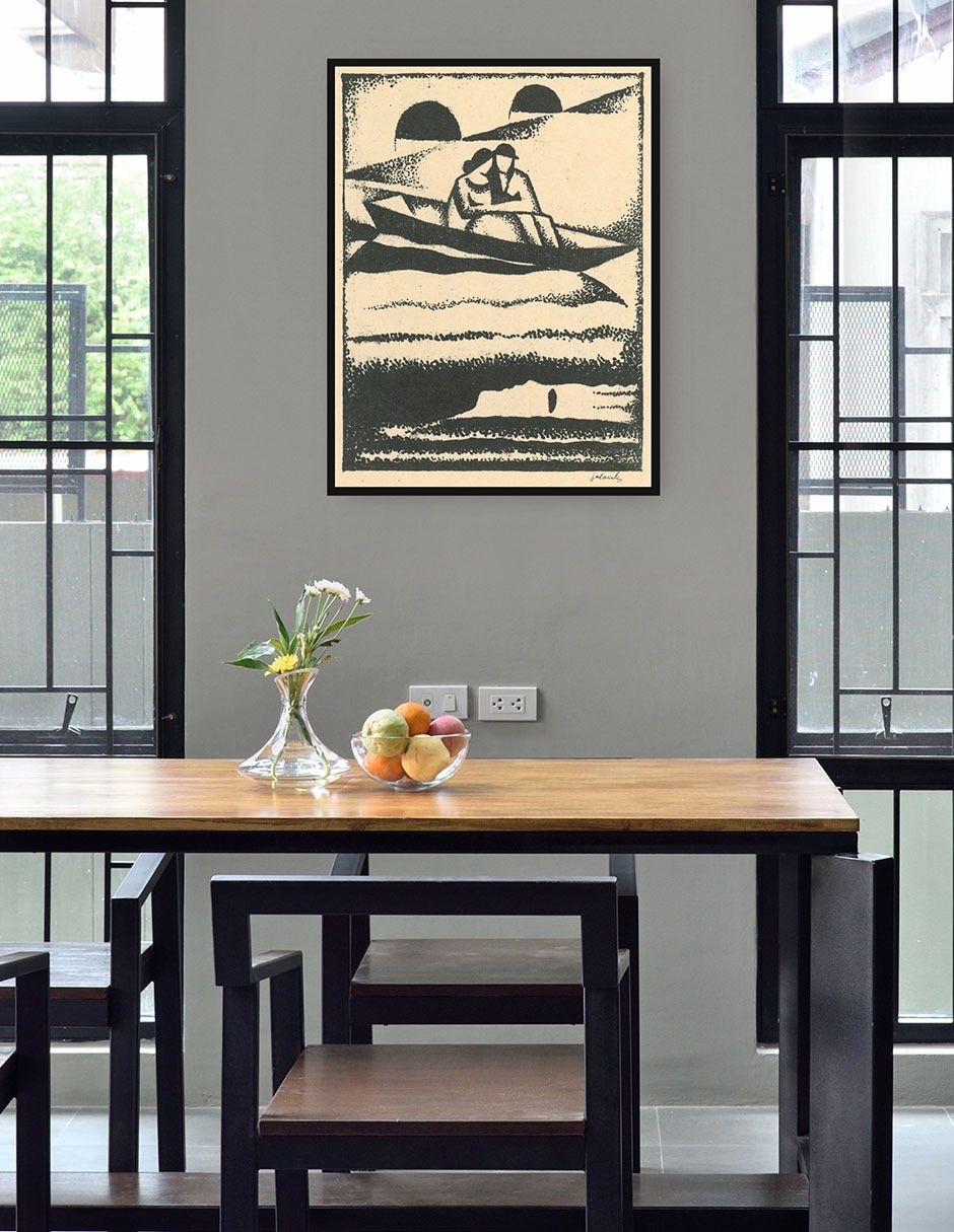 Cuadro decorativo En el río (1924) técnica mixta Ríos 2
