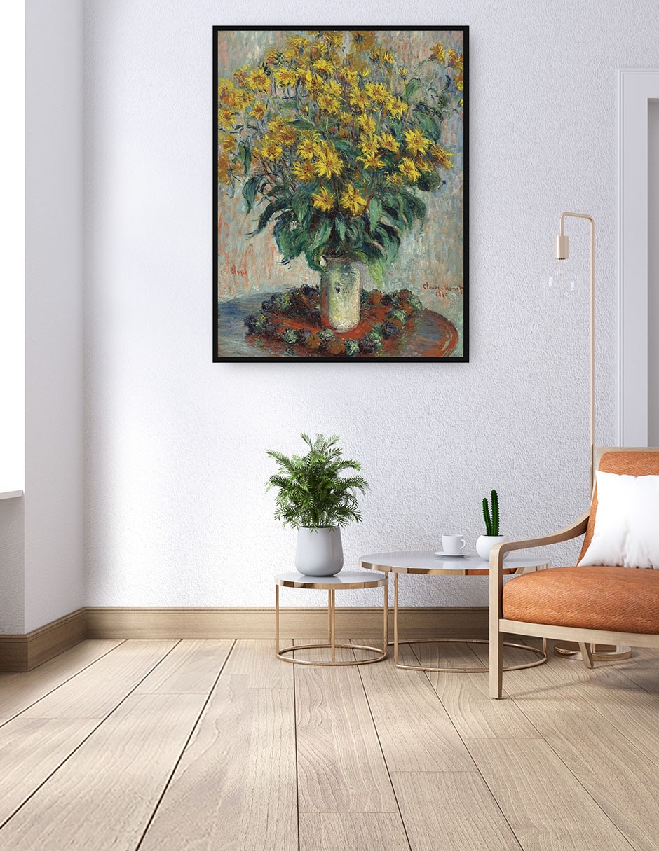 Cuadro decorativo Flores de alcachofa de Jerusalén (1880) técnica mixta Floreros 2