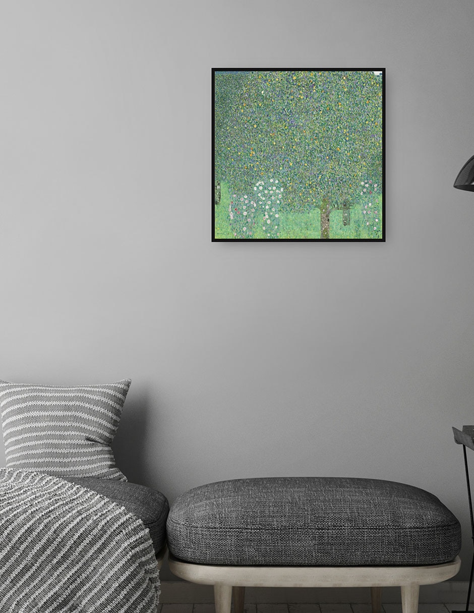 Cuadro decorativo Rosales bajo los árboles técnica mixta Bosques 2