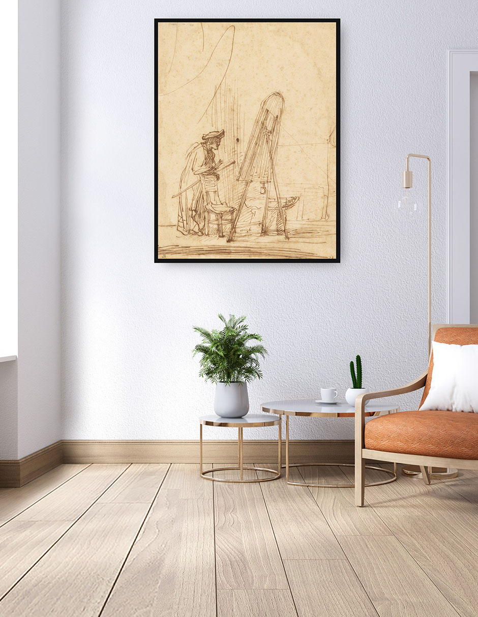 Cuadro decorativo Un artista en su estudio (1630) técnica mixta Formas 2