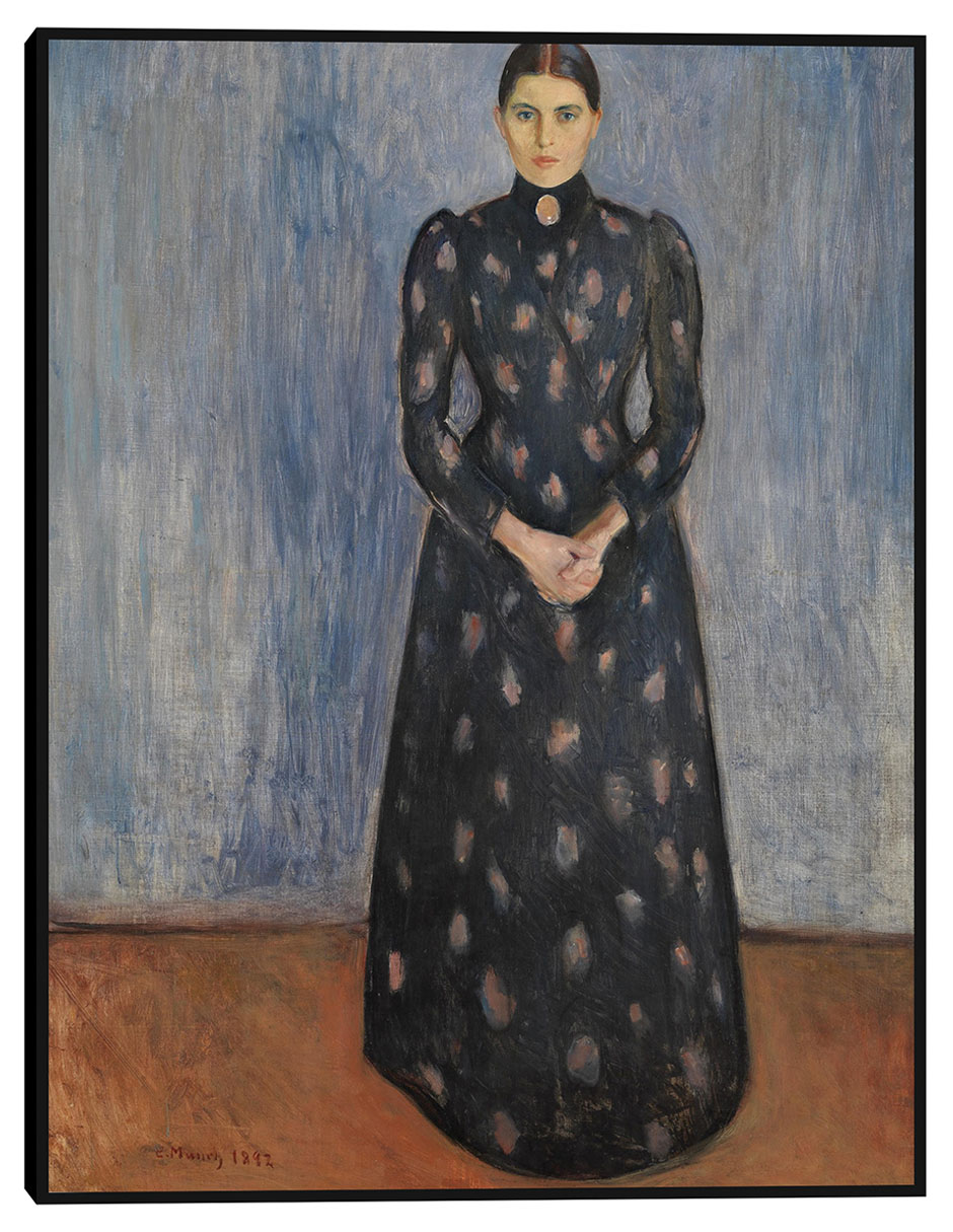 Cuadro decorativo Inger en negro y violeta (1892) técnica mixta Retratos Cuadro decorativo Inger en negro y violeta (1892) técnica mixta Retratos