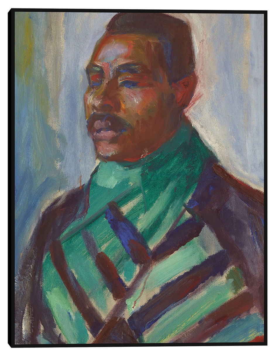 Cuadro decorativo Africano con pañuelo verde (1916) técnica mixta Retratos