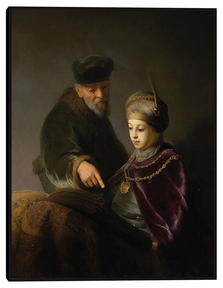 Cuadro decorativo Un joven erudito y su tutor (alrededor de 1629-1630) técnica mixta Colores