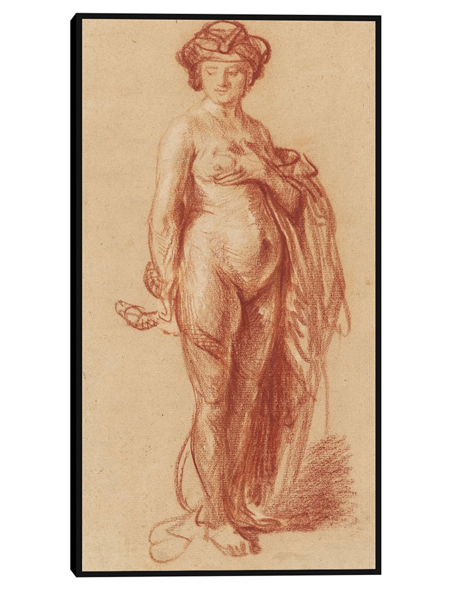 Cuadro decorativo Mujer desnuda con serpiente (1637) técnica mixta Colores