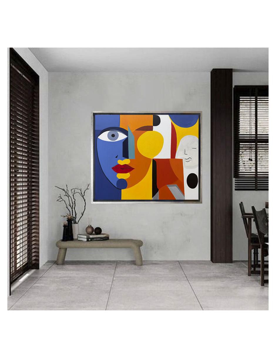 Pintura Caras vemos técnica acrílico Faces 4