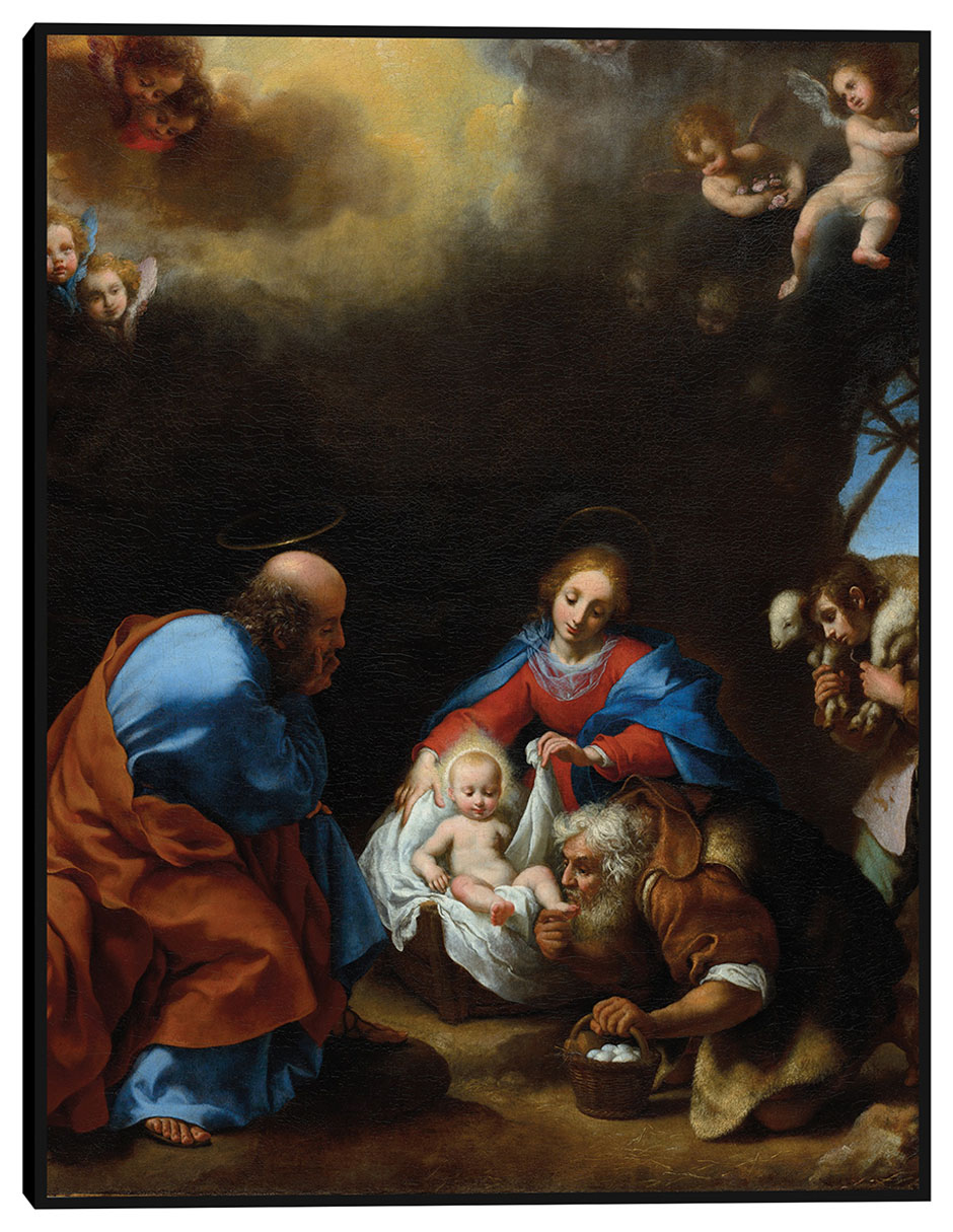 Cuadro decorativo Adoración de los pastores (c. 1670) técnica mixta Figuras Celestiales Cuadro decorativo Adoración de los pastores (c. 1670) técnica mixta Figuras Celestiales