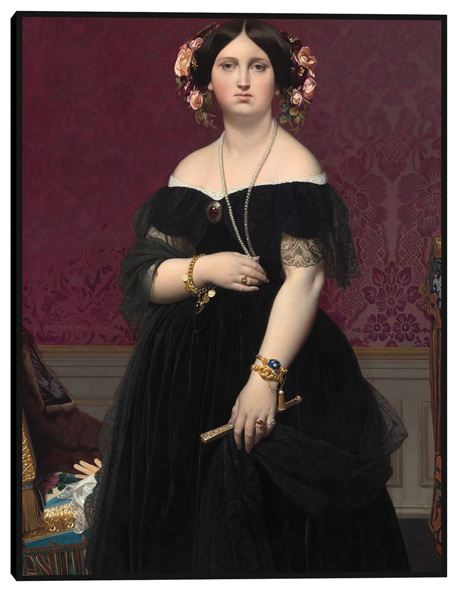 Cuadro decorativo Señora Moitessier c 1851 técnica mixta Gente Cuadro decorativo Señora Moitessier c 1851 técnica mixta Gente
