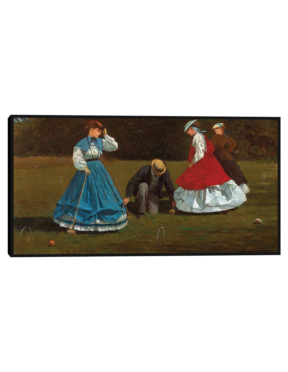 Cuadro decorativo Escena de croquet (1866) técnica mixta Gente Cuadro decorativo Escena de croquet (1866) técnica mixta Gente