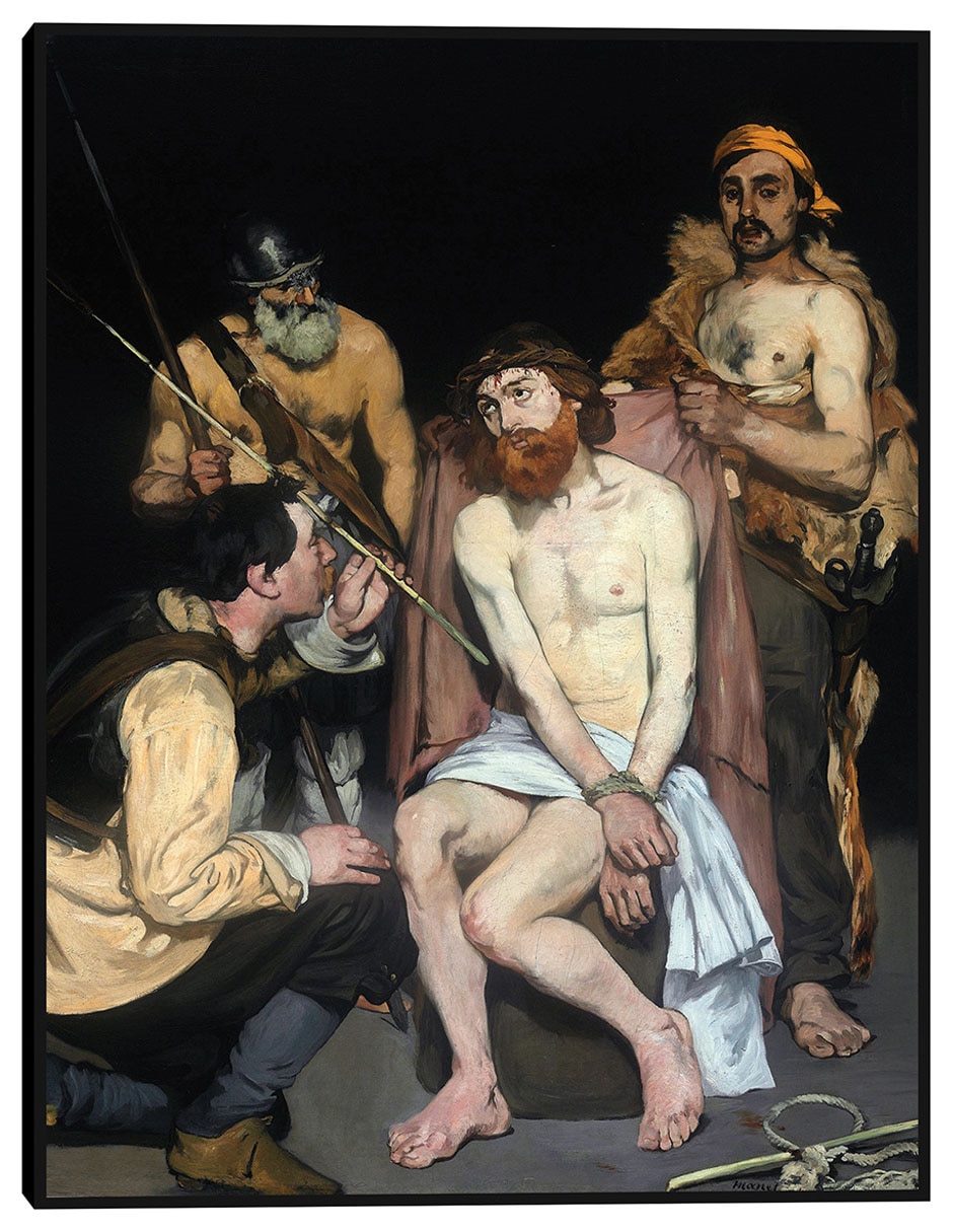Cuadro decorativo Jesús burlado por los soldados (1865) técnica mixta Figuras Celestiales