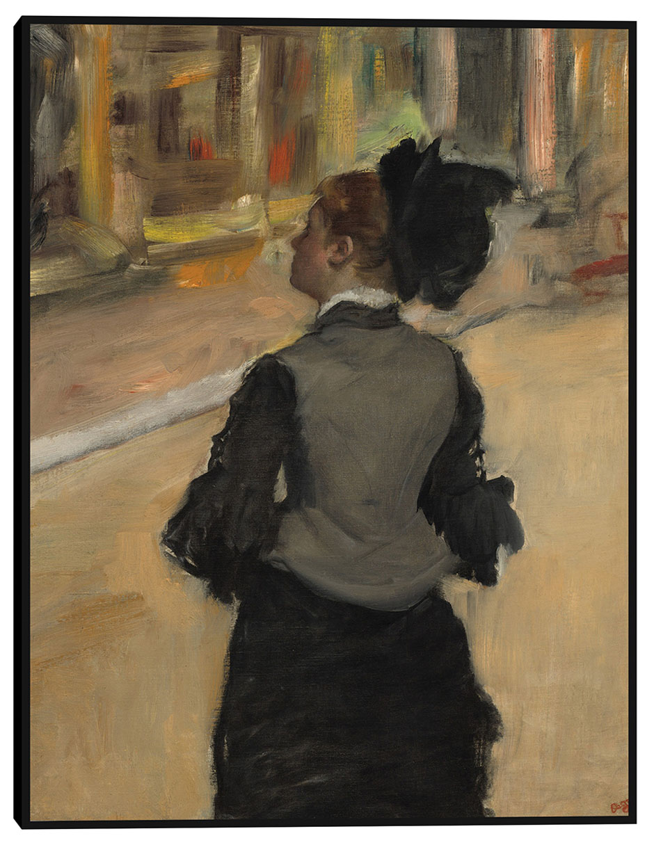 Cuadro decorativo Mujer vista desde atrás (visita a un museo), c. 1879-1885 técnica mixta Gente