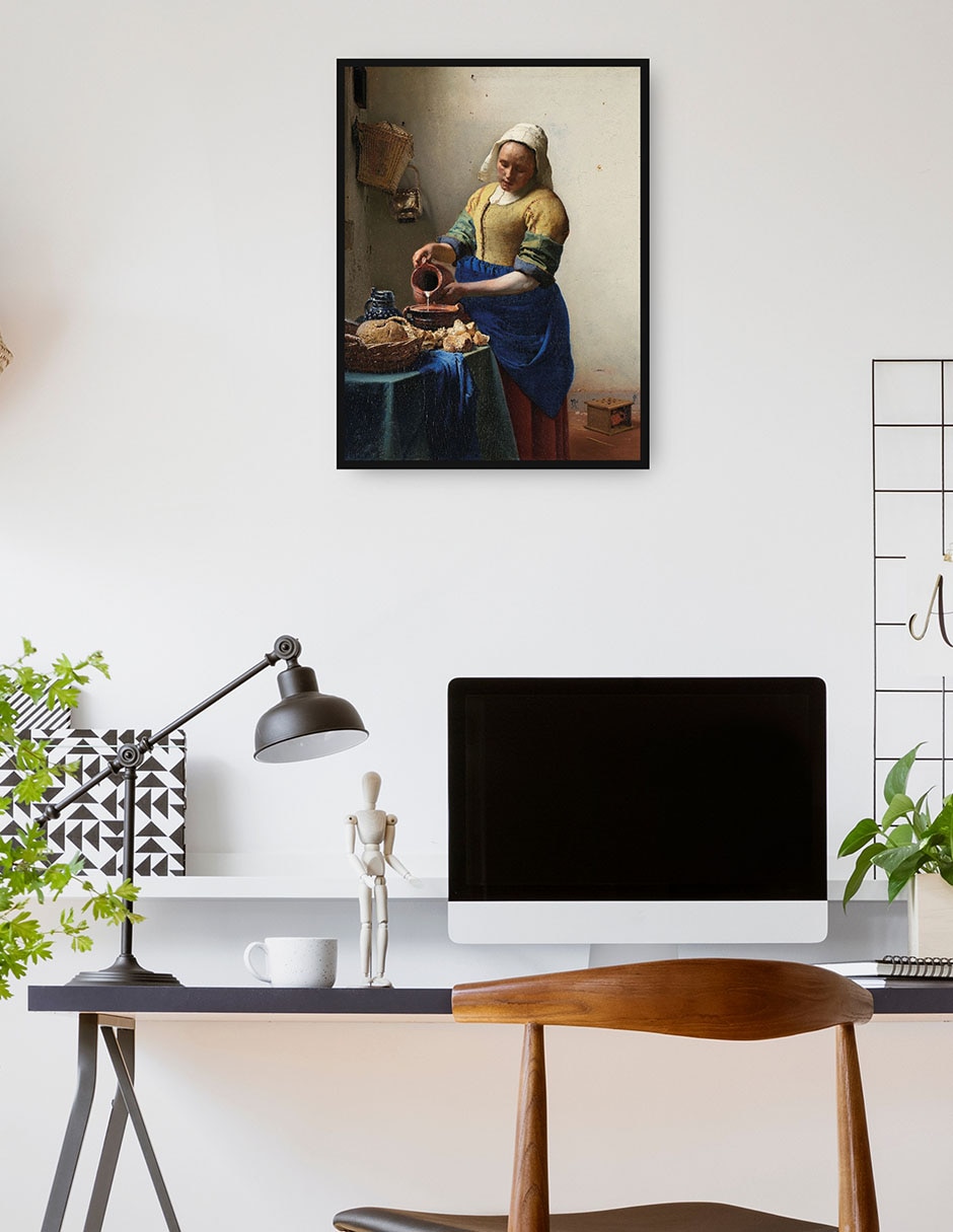 Cuadro decorativo La lechera (c. 1660) técnica mixta Gente 2
