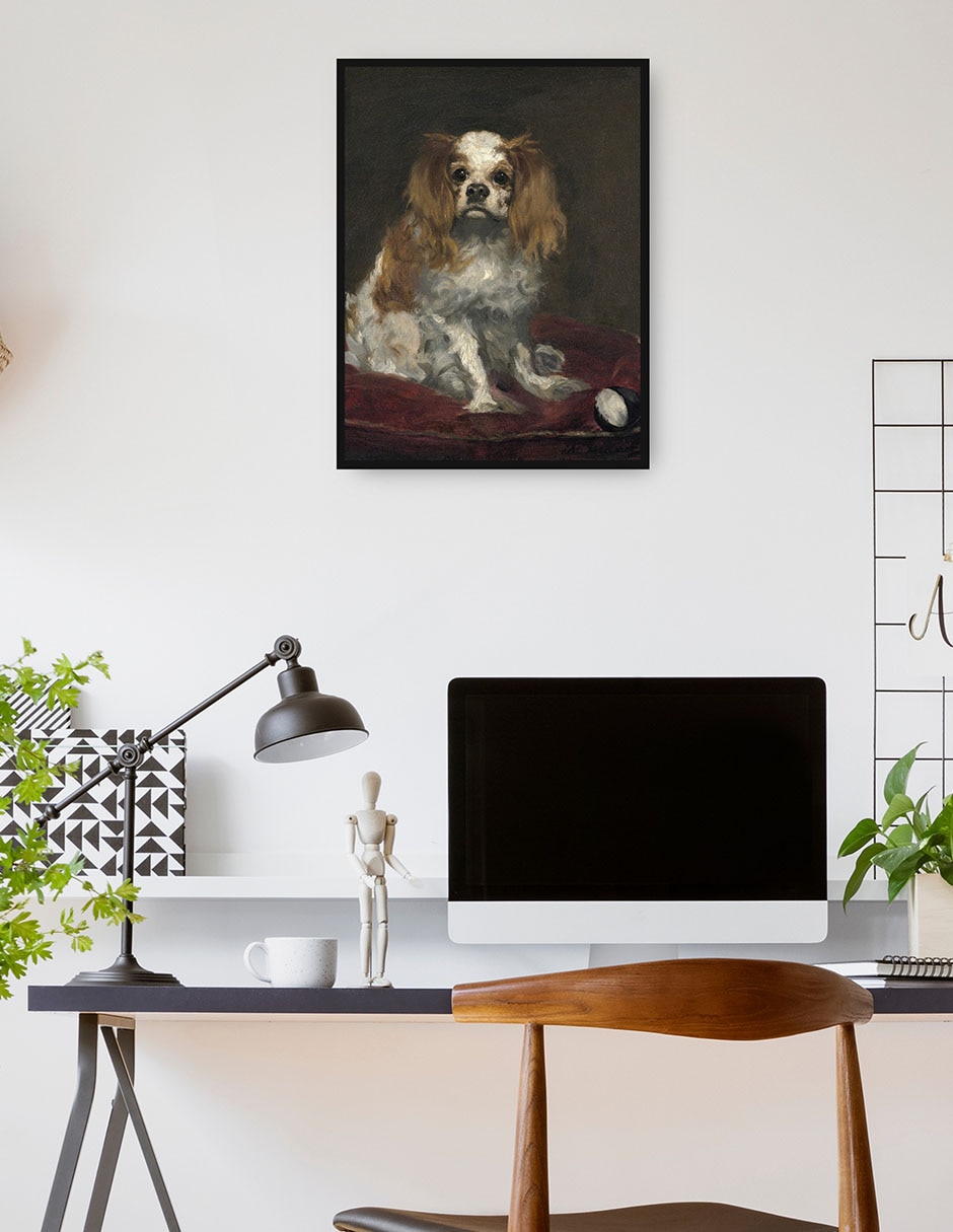 Cuadro decorativo Un rey Charles Spaniel (c. 1866) técnica mixta Animales Domésticos 2