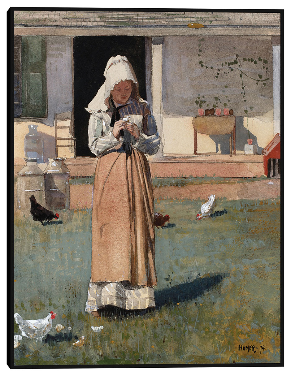 Cuadro decorativo Un pollo enfermo (1874) técnica mixta Gente