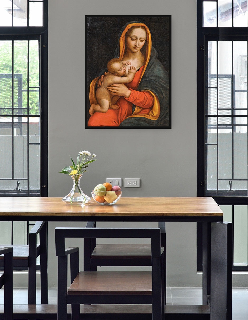 Cuadro decorativo Virgen y el Niño (siglo XVI) técnica mixta Vírgenes 3