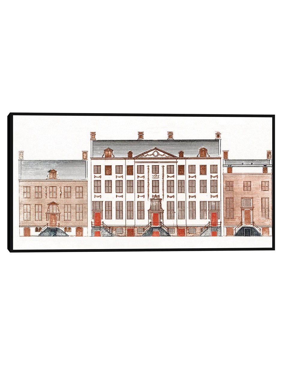 Cuadro decorativo Casas del canal de Amsterdam en el Herengracht 471-477 técnica mixta Arquitectura