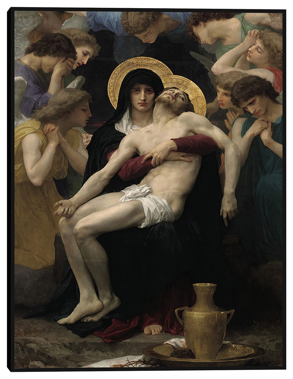 Cuadro decorativo La Piedad (1876) técnica mixta Figuras Celestiales