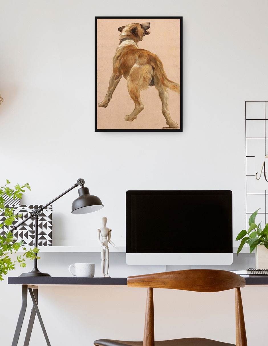 Cuadro decorativo Estudio del perro guía homѐre et son técnica mixta Animales Domésticos 2