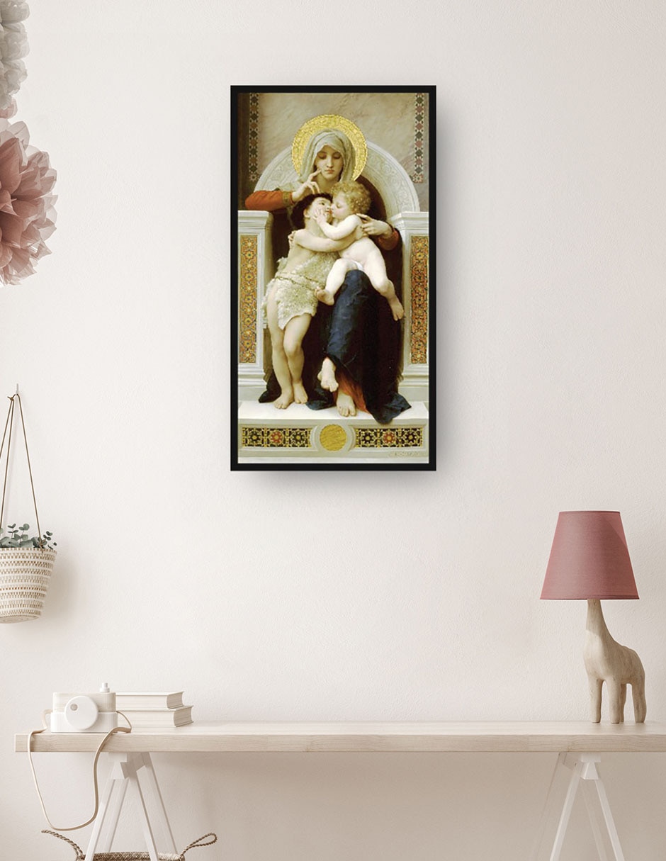 Cuadro decorativo Virgen con el niño y Juan Bautista (1875) técnica mixta Vírgenes 4