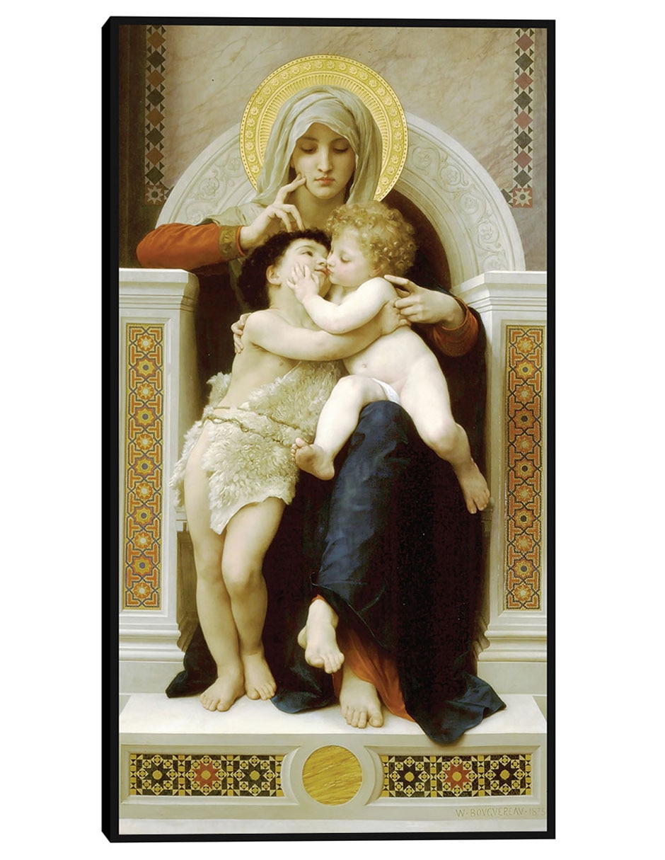 Cuadro decorativo Virgen con el niño y Juan Bautista (1875) técnica mixta Vírgenes Cuadro decorativo Virgen con el niño y Juan Bautista (1875) técnica mixta Vírgenes