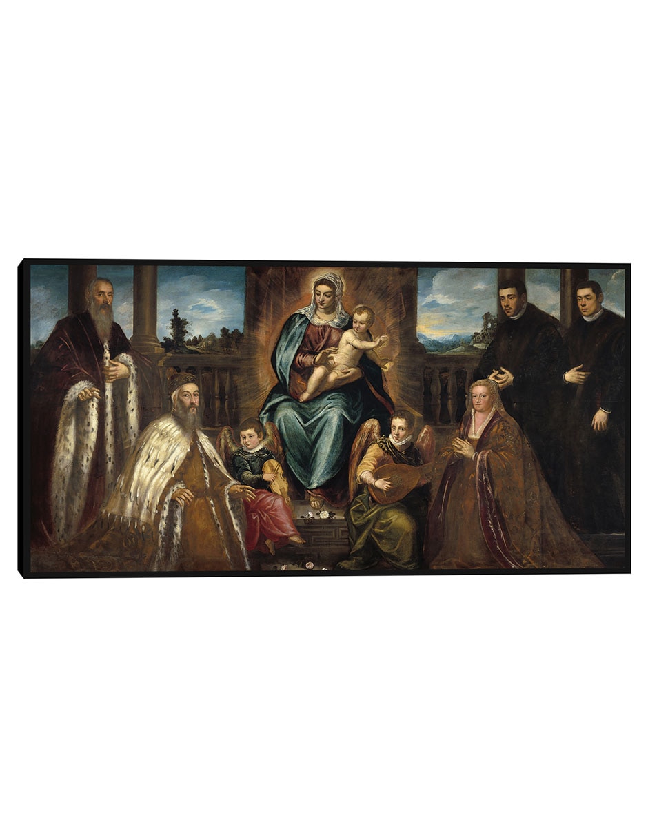Cuadro decorativo Doge Alvise Mocenigo y familia ante la Virgen y el Niño (c 1575) técnica mixta Vírgenes