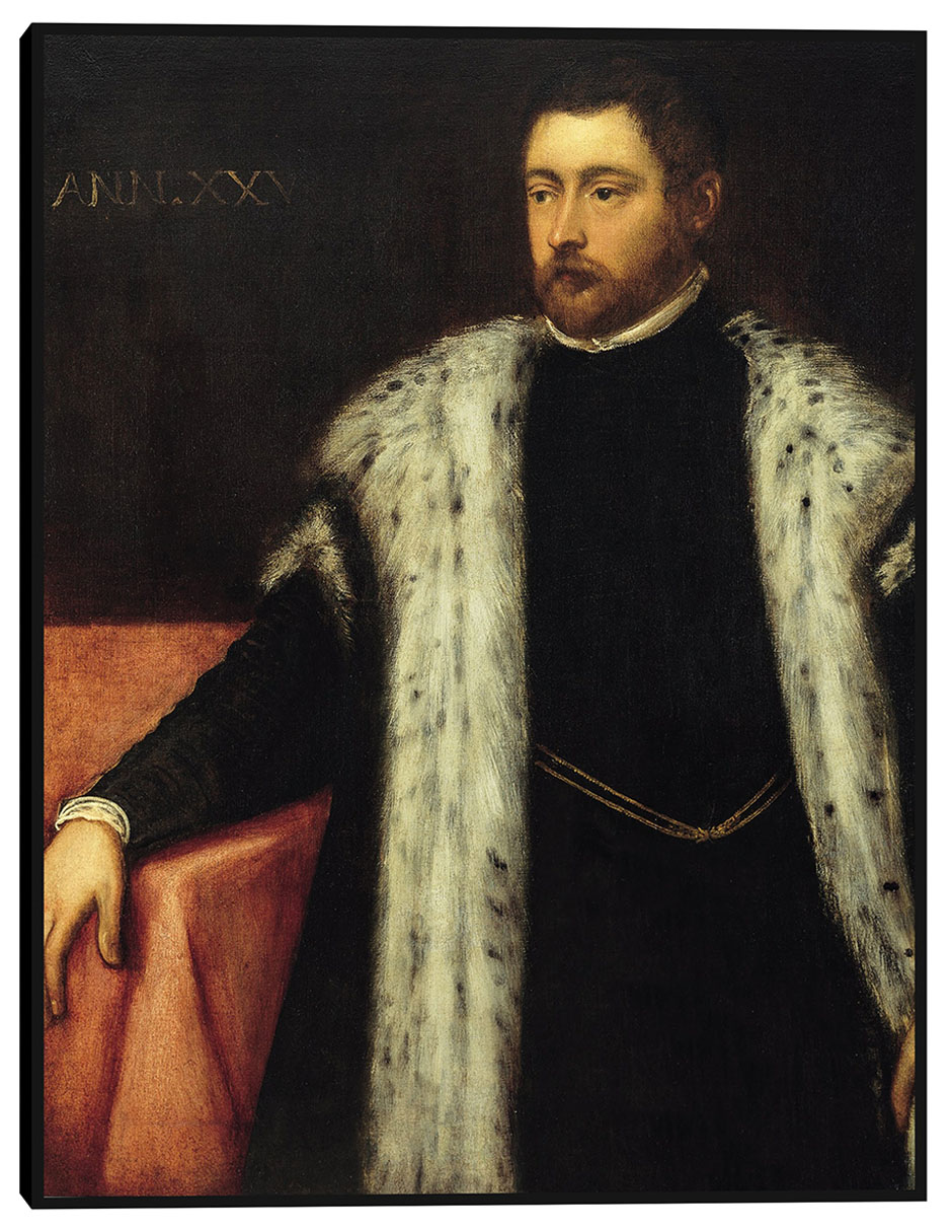 Cuadro decorativo Joven de veinticinco años con abrigo forrado de piel técnica mixta Retratos Cuadro decorativo Joven de veinticinco años con abrigo forrado de piel técnica mixta Retratos