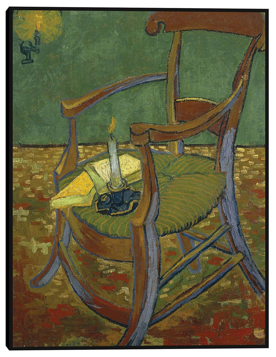 Cuadro decorativo La silla de Gauguin (1888) técnica mixta Objetos