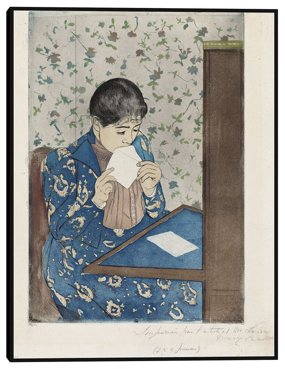 Cuadro decorativo La Carta (1890-1891) técnica mixta Retratos
