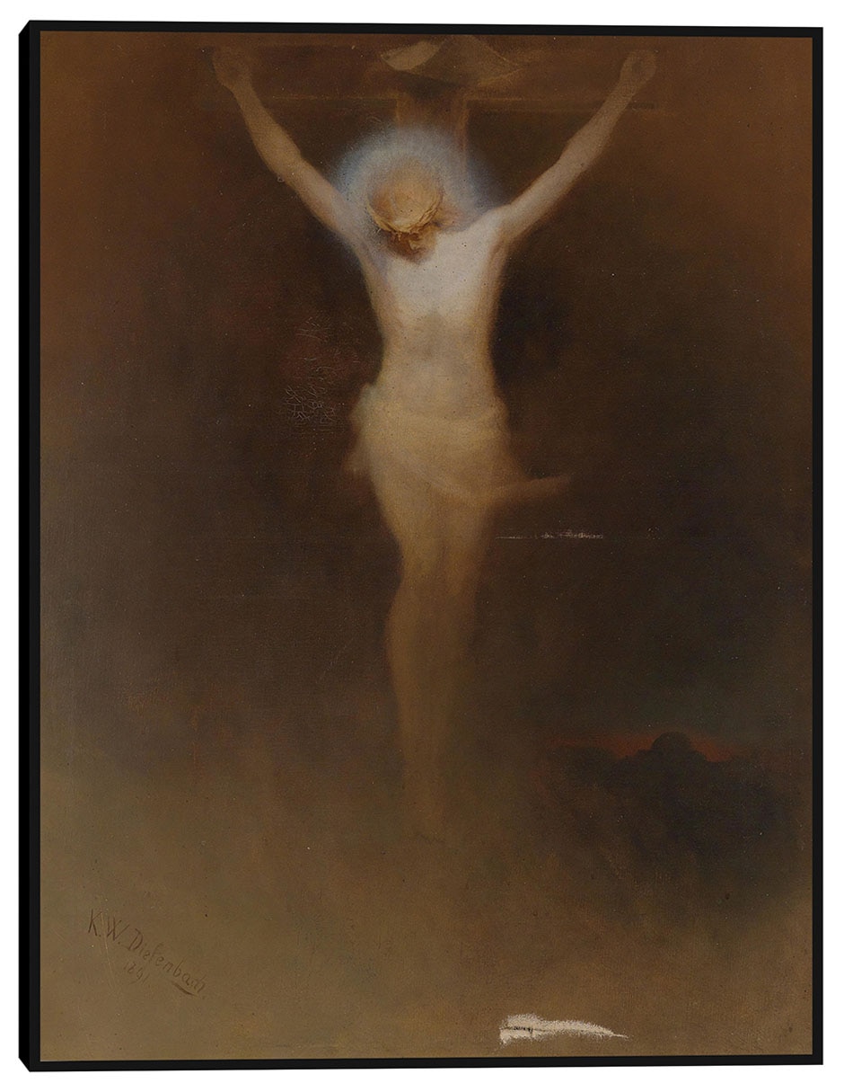 Cuadro decorativo Cristo en la cruz (1891) técnica mixta Figuras Celestiales